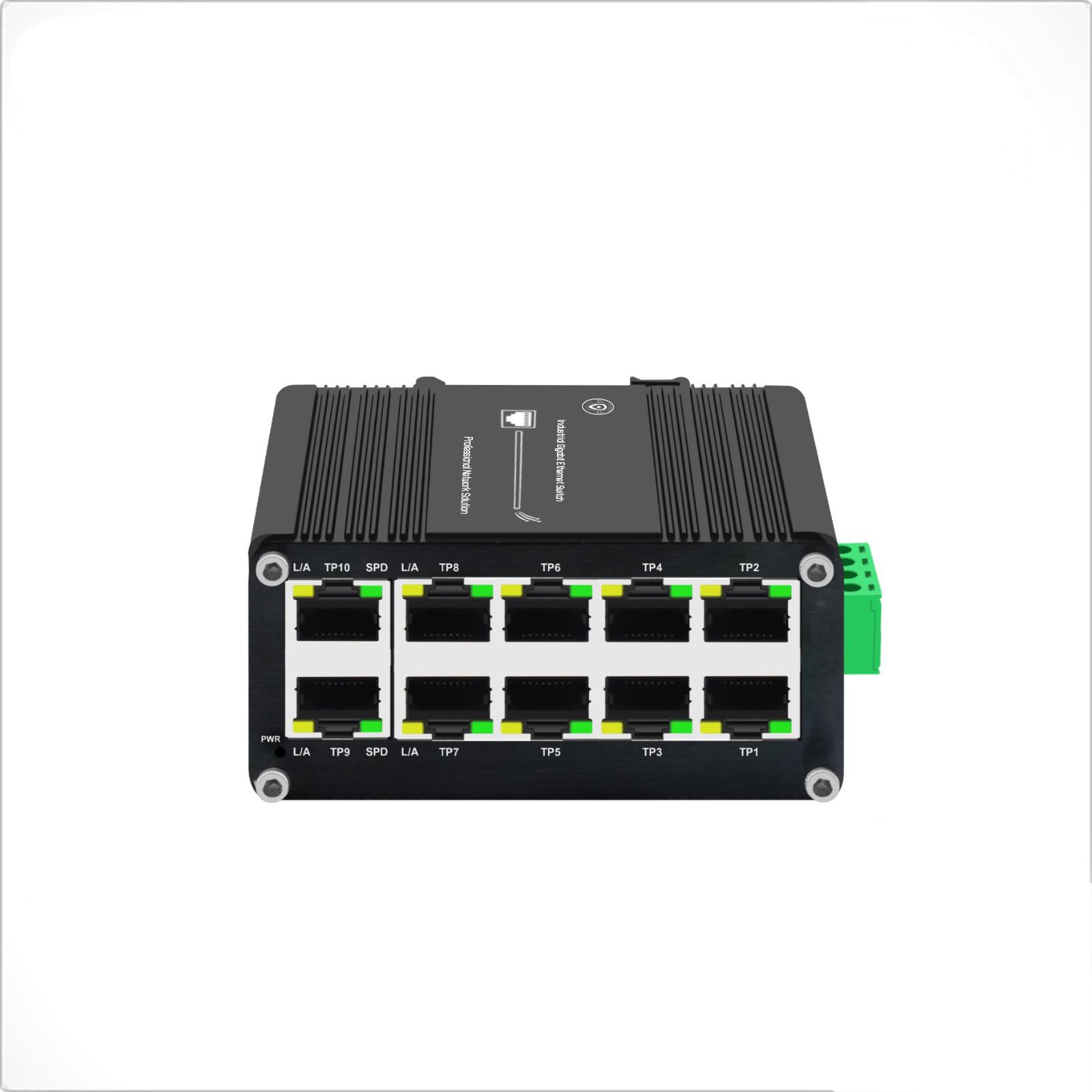 Mini Industrial 10-Port 10/100/1000T Compact Ethernet Switch