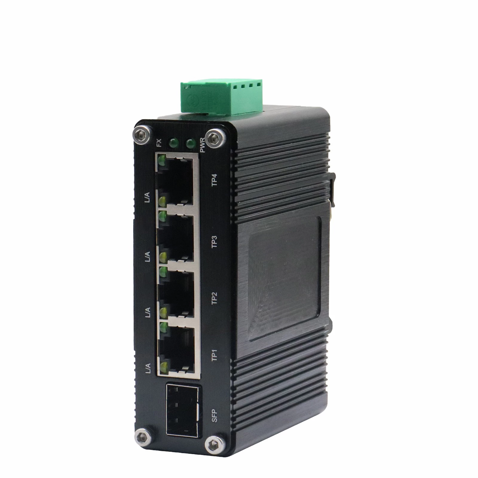 Mini Industrial 4-Port 10/100/1000T+1-Port 100/1000X SFP Gigabit Ethernet Switch