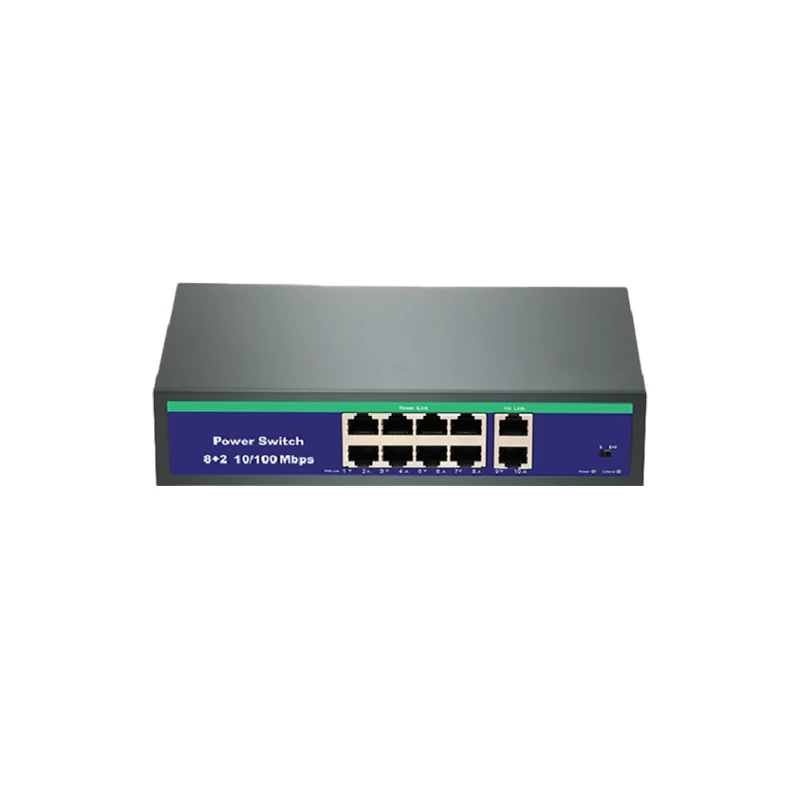 8-Port RJ45 + 2-Port Uplink 24V PoE Switch