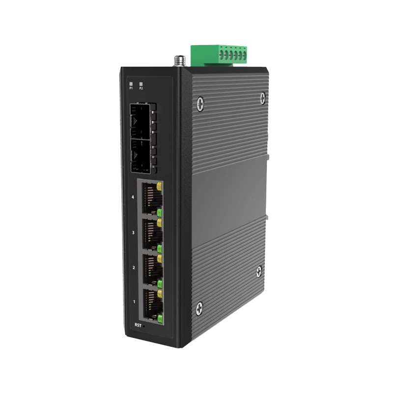 4-Port 10/100/1000TX + 2-Port 100/1000FX Industrial PoE Ethernet Switch