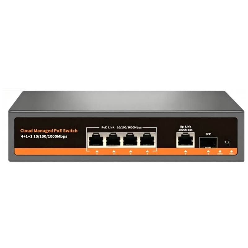 4+1+1 Full Gigabit Lite Managed PoE Switch