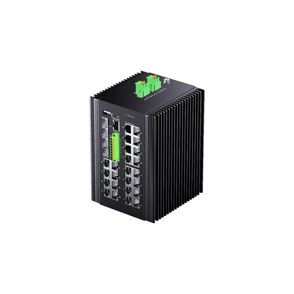 L2+ Industrial PoE++ Switch | 24GE PoE + 4×10G SFP+
