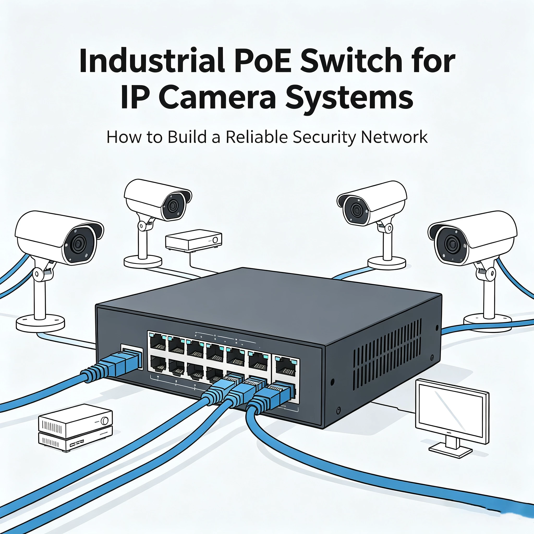 Industrial PoE Switch for IP Camera Systems: How to Build a Reliable Security Network