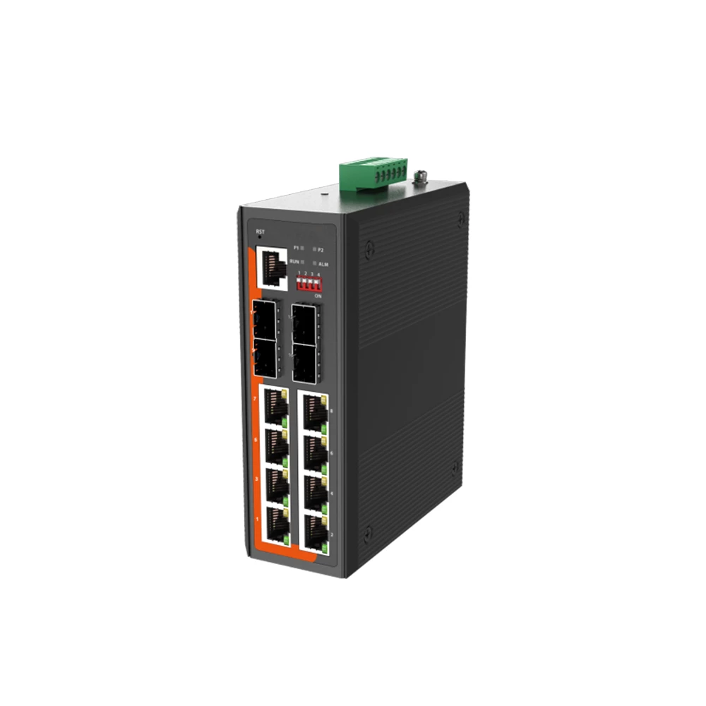 8-Port Gigabit + 4-Port SFP Industrial Ethernet Switch